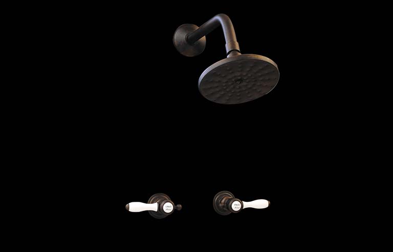 Ducha dos llaves y lluvia lever